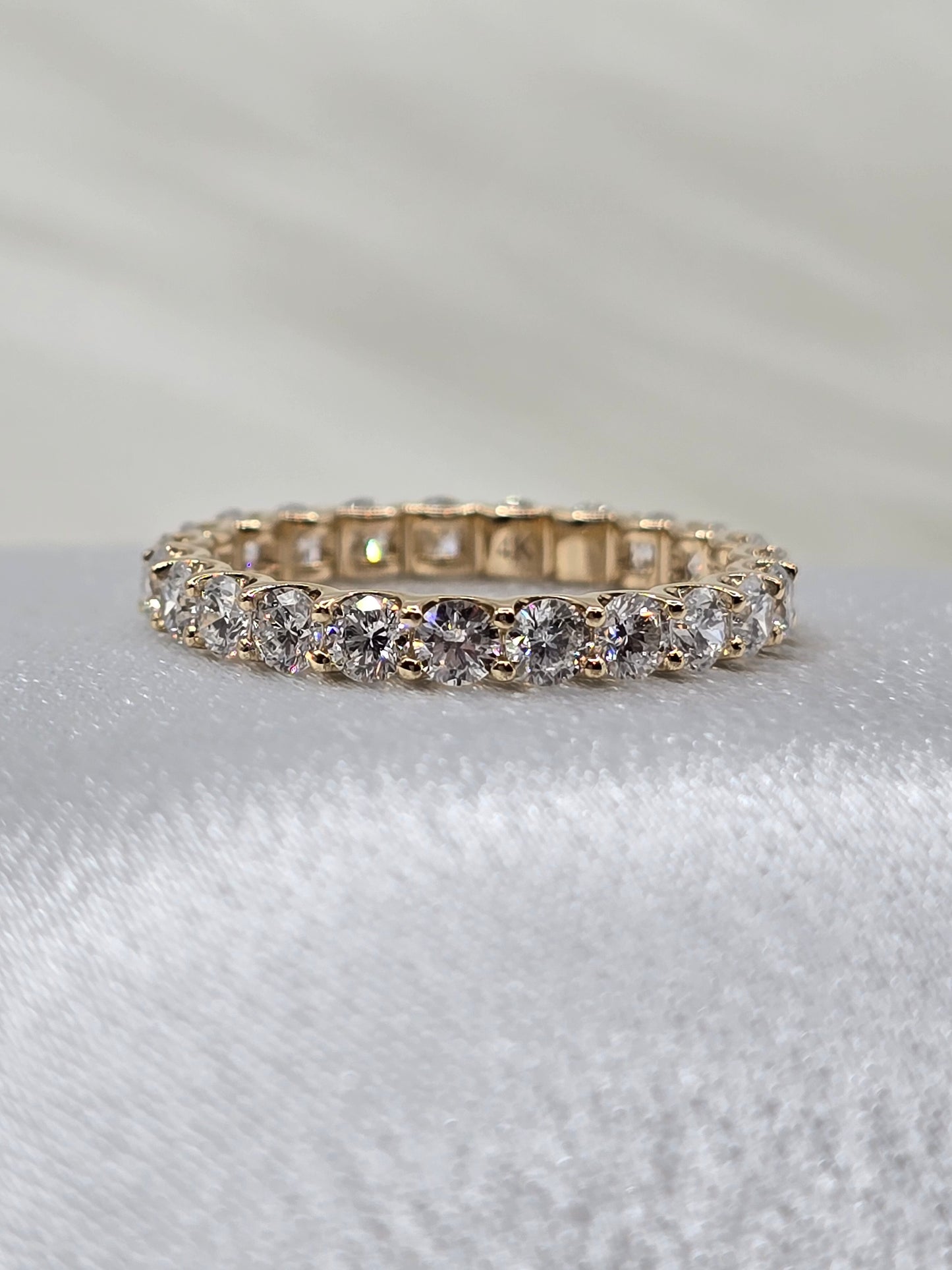 1.50 CTW Lab Diamond Eternity Wedding Anniversary Ring - 14K Yellow Gold