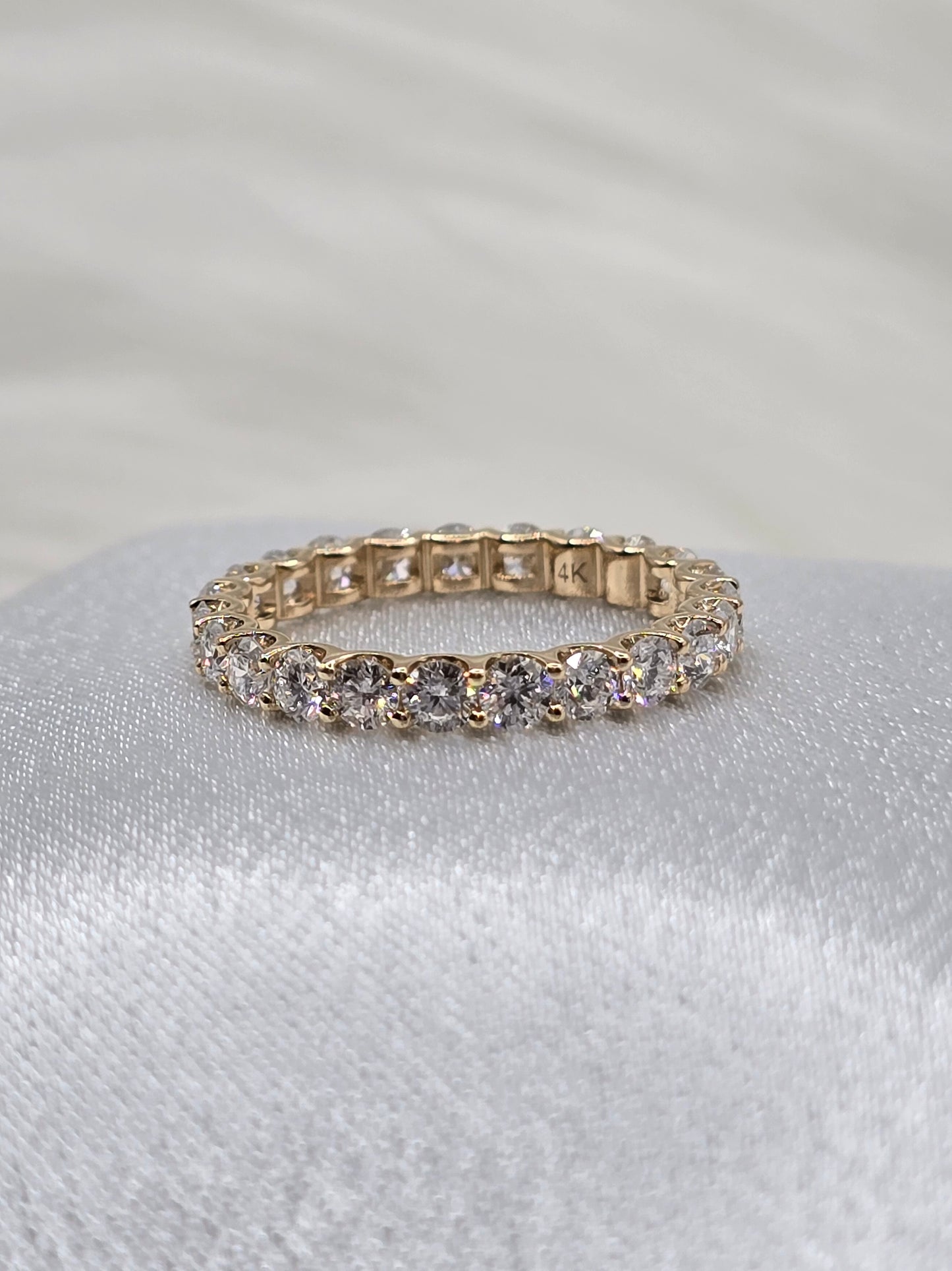 1.50 CTW Lab Diamond Eternity Wedding Anniversary Ring - 14K Yellow Gold