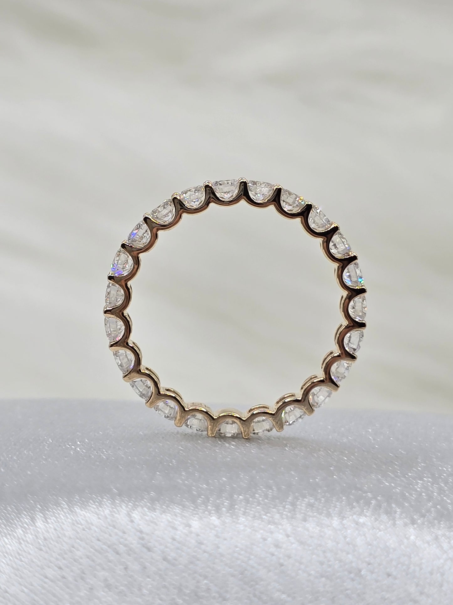 1.50 CTW Lab Diamond Eternity Wedding Anniversary Ring - 14K Yellow Gold