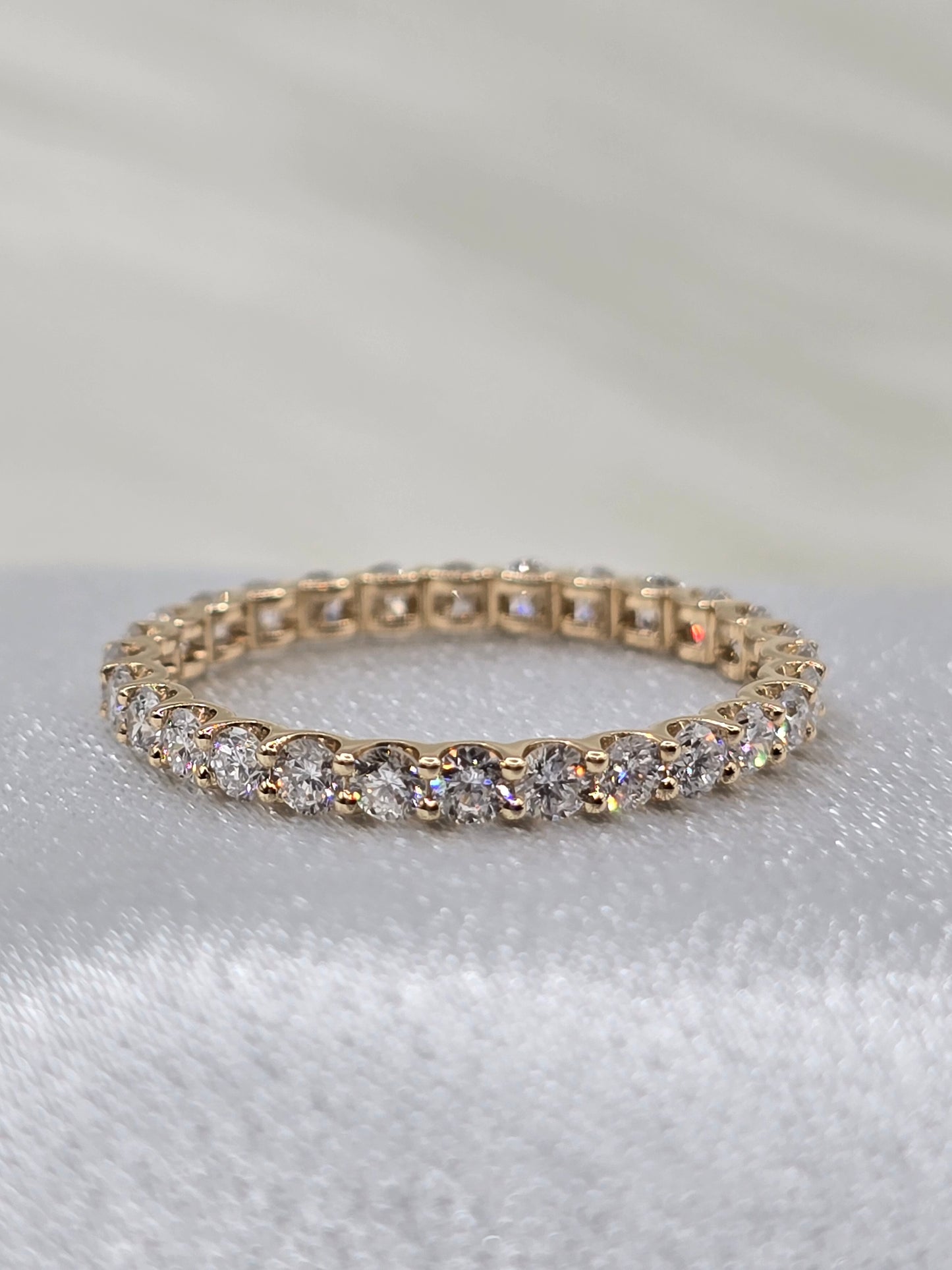 1 CTW Lab Diamond Eternity Wedding Anniversary Ring - 14K Yellow Gold