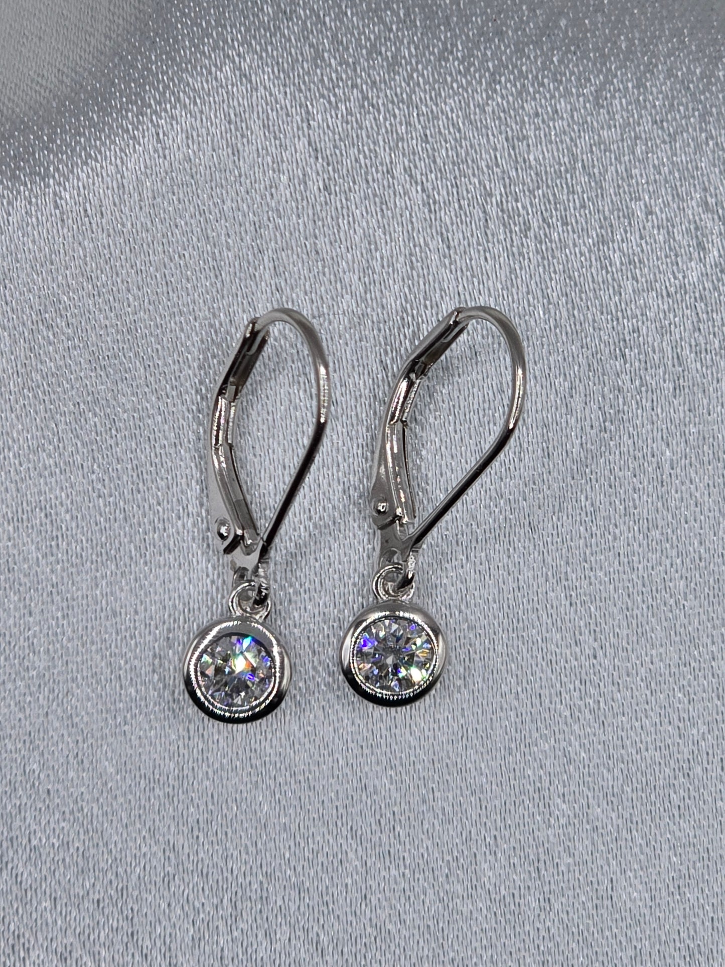 Sterling Silver 0.50 CTW Drop Lab Diamond Earrings - $119