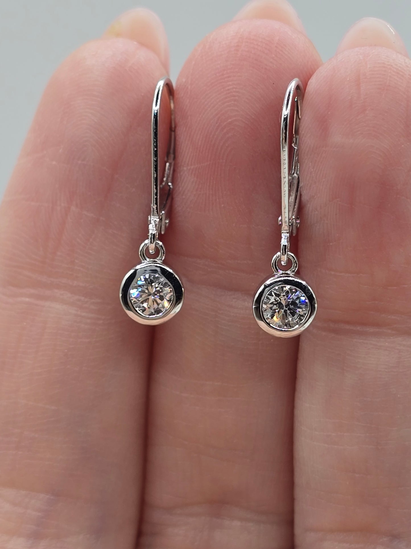 Sterling Silver 0.50 CTW Drop Lab Diamond Earrings - $119
