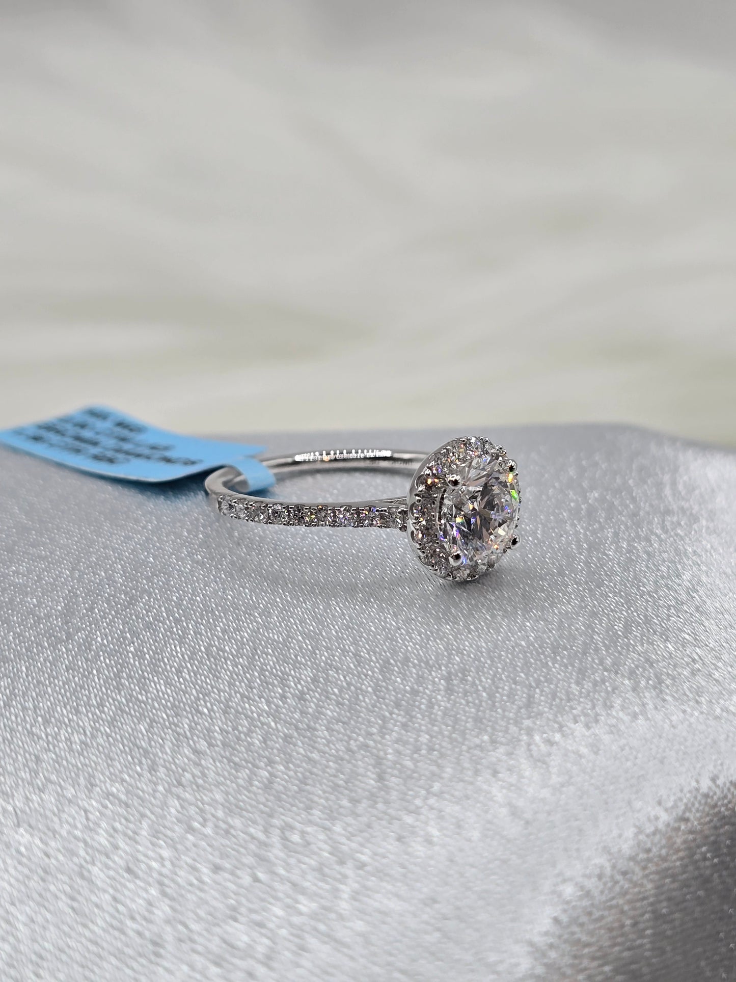 2 CTW Halo Lab Diamond Engagement Ring (1.38 Ct Center) - 14K White Gold