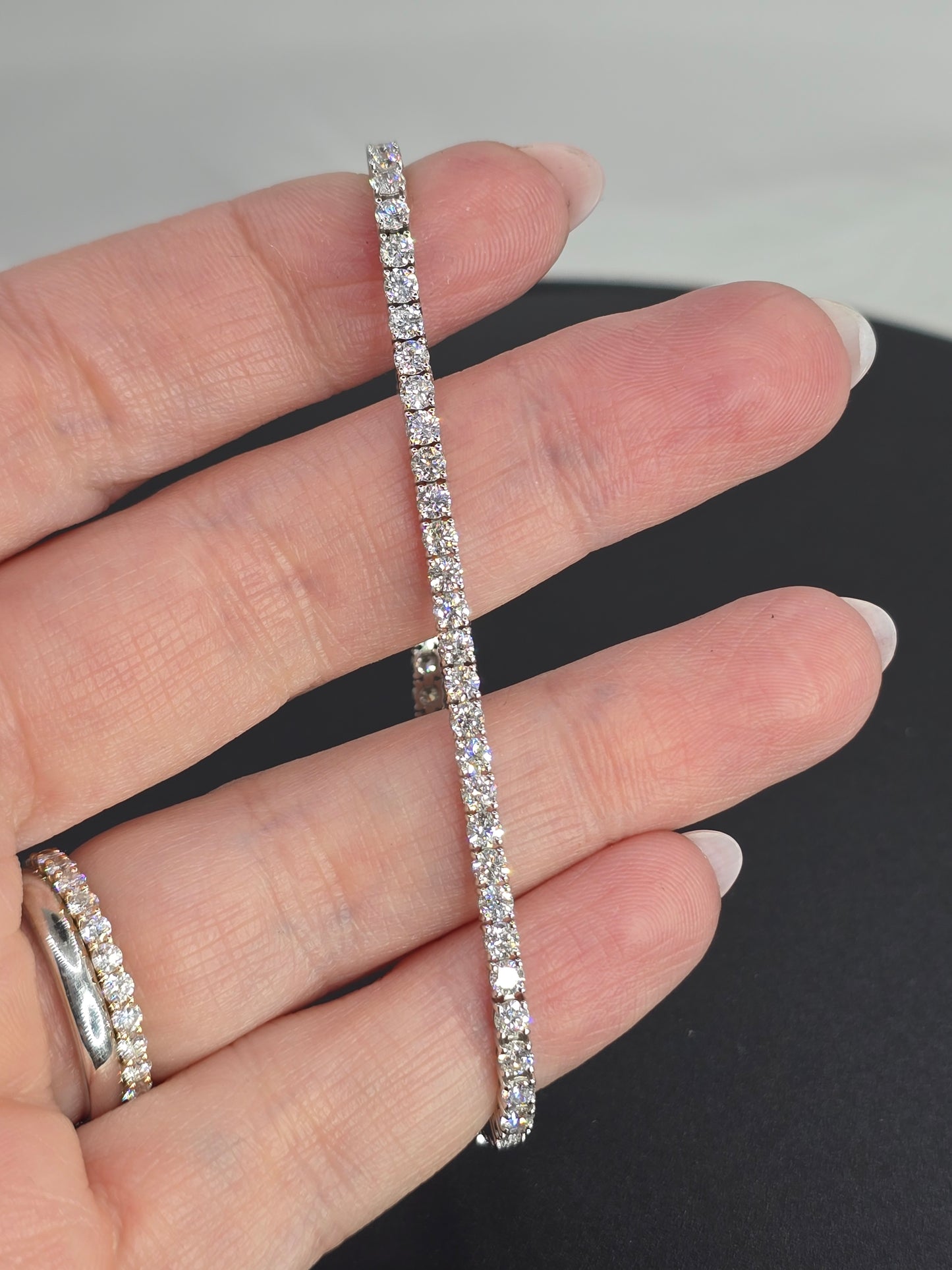 14K White Gold 4.36 CTW Lab Diamond Tennis Bracelet 7"