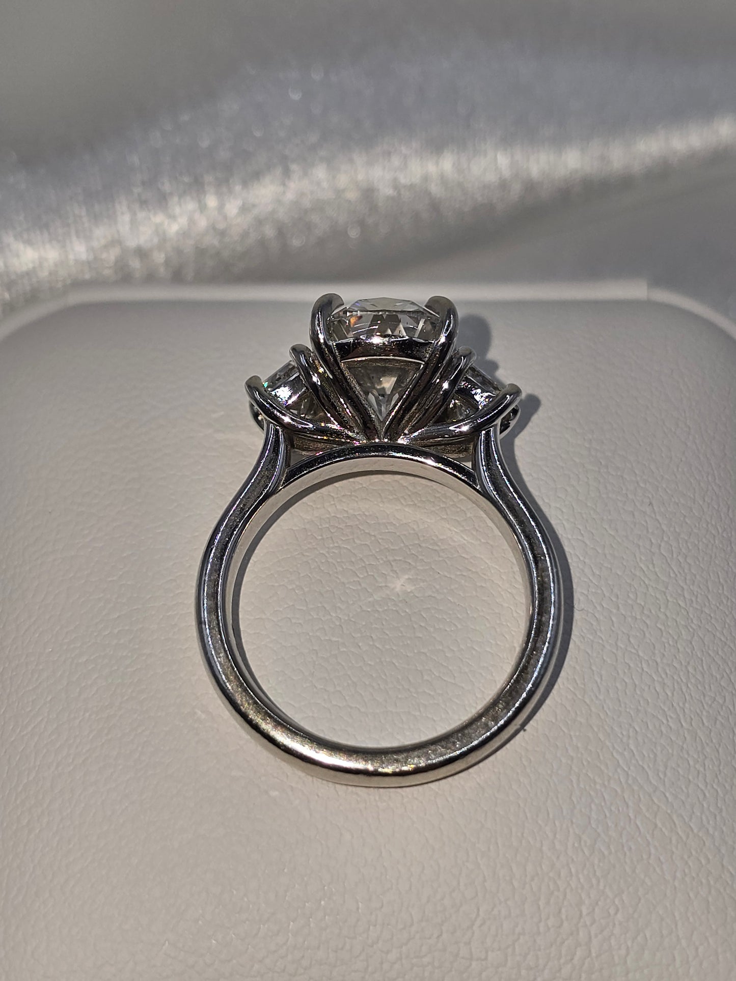 The "Liora" 14K 3-Stone Custom Design Engagement Ring (Center Stone Separate)