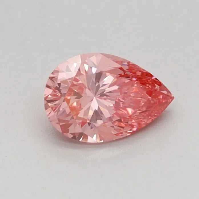 0.34ct Pear Lab Grown Diamond (Colour Fancy Vivid Pink, Clarity VS1, IGI Certified)