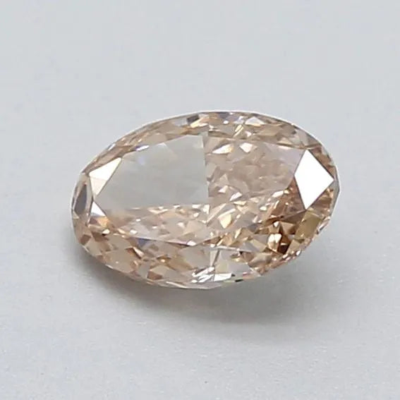 0.35ct Oval Lab Grown Diamond (Colour Fancy Light Brown, Clarity VVS2, IGI Certified)