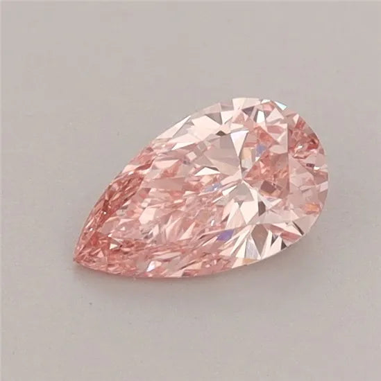 0.52ct Pear Lab Grown Diamond (Colour Fancy Vivid Pink, Clarity VS1, IGI Certified)