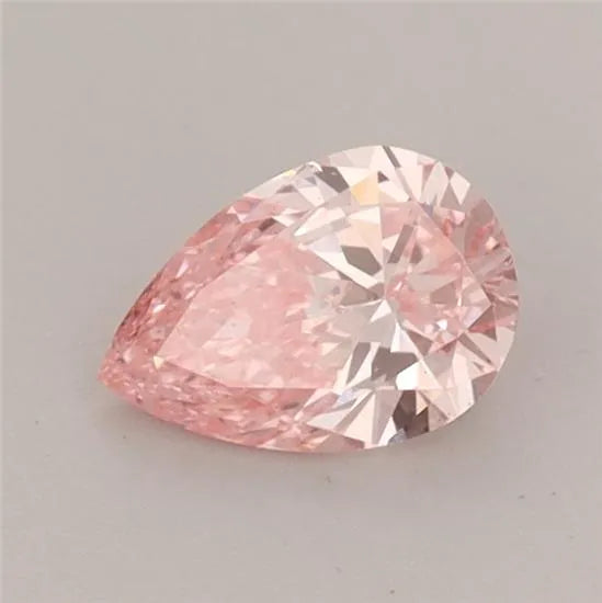 0.52ct Pear Lab Grown Diamond (Colour Fancy Vivid Pink, Clarity VS1, IGI Certified)