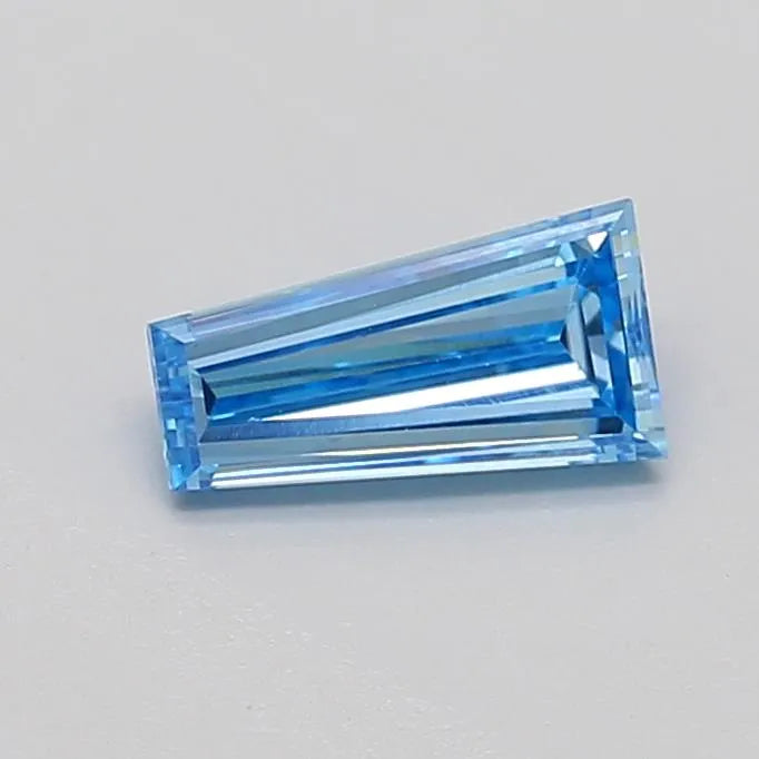 0.58ct Tapered baguette Lab Grown Diamond (Colour Fancy Vivid Blue, Clarity VS1, IGI Certified)