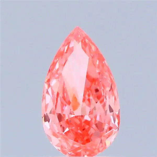 0.66ct Pear Lab Grown Diamond (Colour Fancy Vivid Pink, Clarity VVS1, IGI Certified)