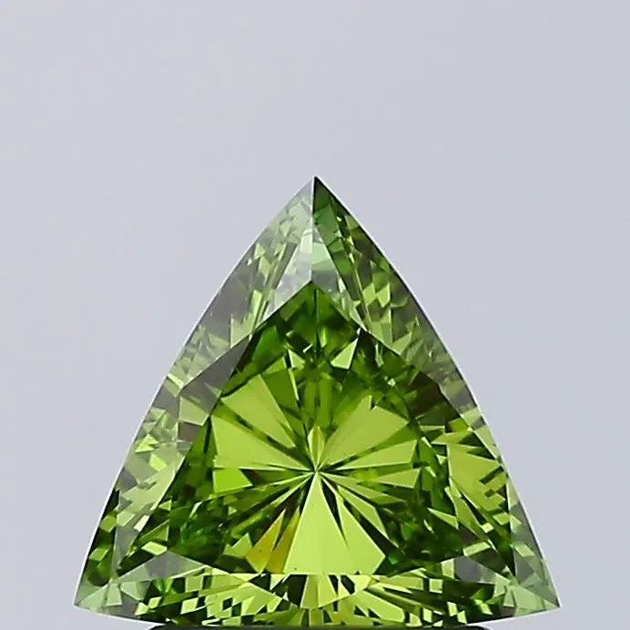 1.00ct Triangular Lab Grown Diamond (Colour Fancy Vivid Green, Clarity VVS2, IGI Certified)