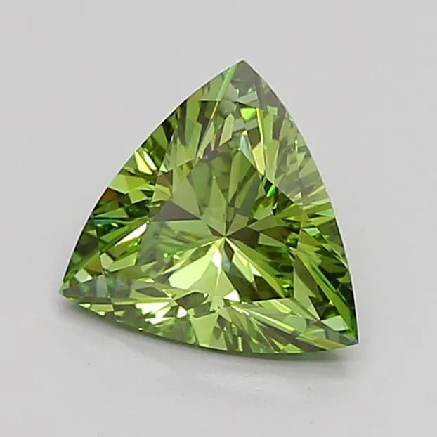 1.01ct Triangular Lab Grown Diamond (Colour Fancy Vivid Green, Clarity VVS2, IGI Certified)