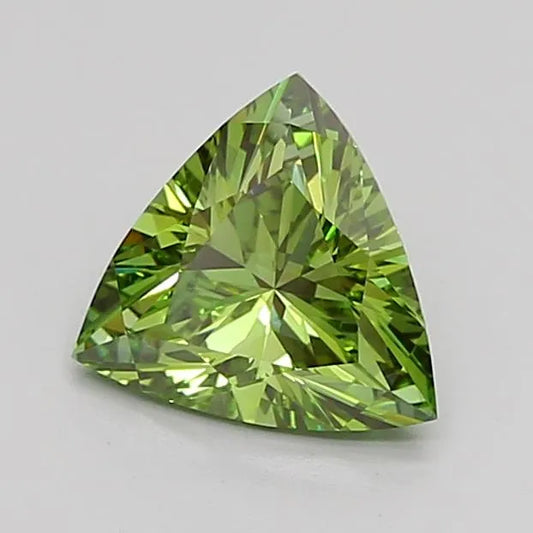 1.01ct Triangular Lab Grown Diamond (Colour Fancy Vivid Green, Clarity VVS2, IGI Certified)