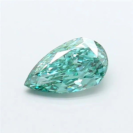1.14ct Pear Lab Grown Diamond (Colour Fancy Vivid Green, Clarity VVS2, IGI Certified)