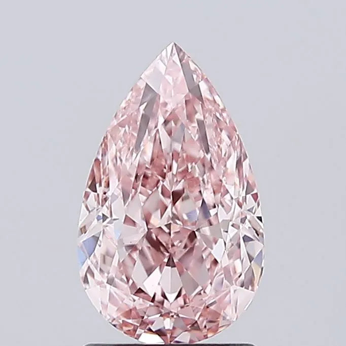 1.71ct Pear Lab Grown Diamond (Colour Fancy Vivid Pink, Clarity VVS2, IGI Certified)