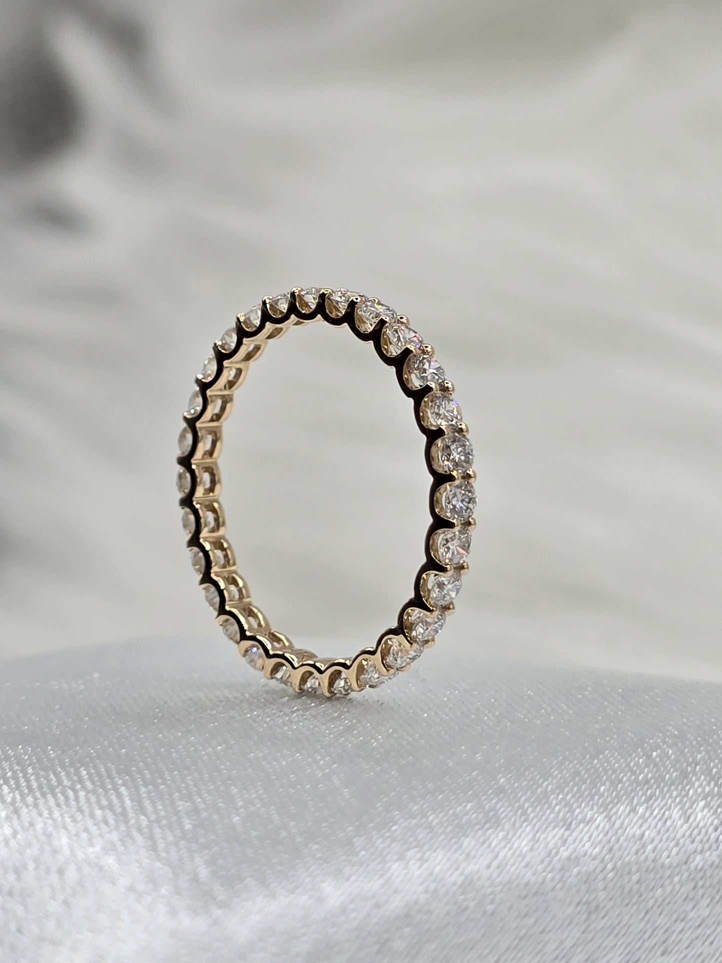 1 CTW Lab Diamond Eternity Wedding Anniversary Ring - 14K Yellow Gold