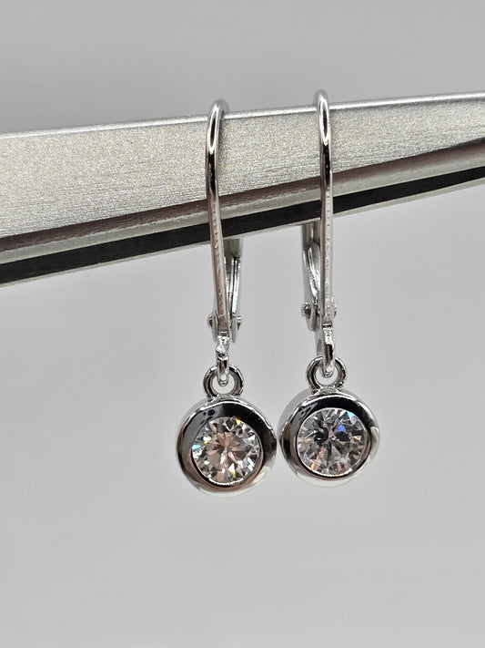 Sterling Silver 0.50 CTW Drop Lab Diamond Earrings - $119