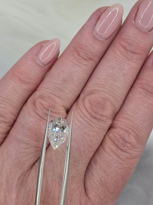 Loose 3.00 Ct F/VVS2 Pear Lab Diamond - IGI Certified