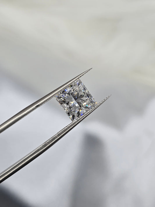 Loose 3.09 Ct F/VS1 Princess Cut Lab Grown Diamond - IGI Certified