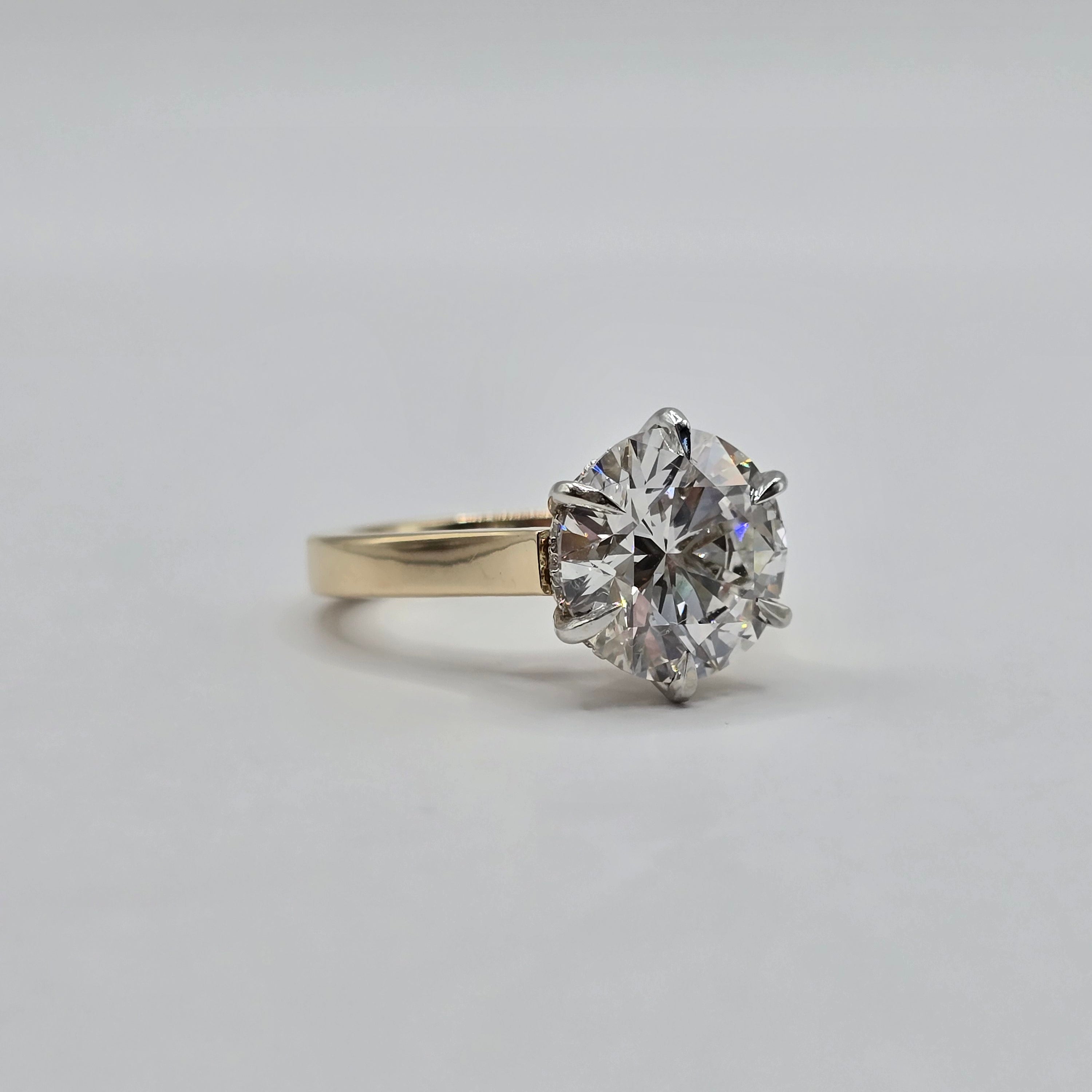 The "Stella" 14K Engagement Ring 6-Prongs and Hidden Halo (SETTING ONLY)