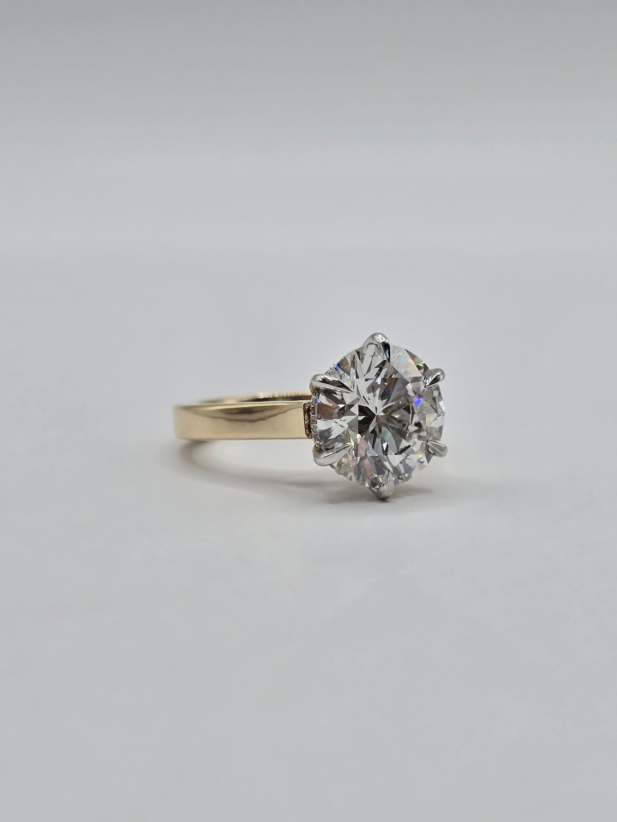 The "Stella" 14K Engagement Ring 6-Prongs and Hidden Halo (SETTING ONLY)