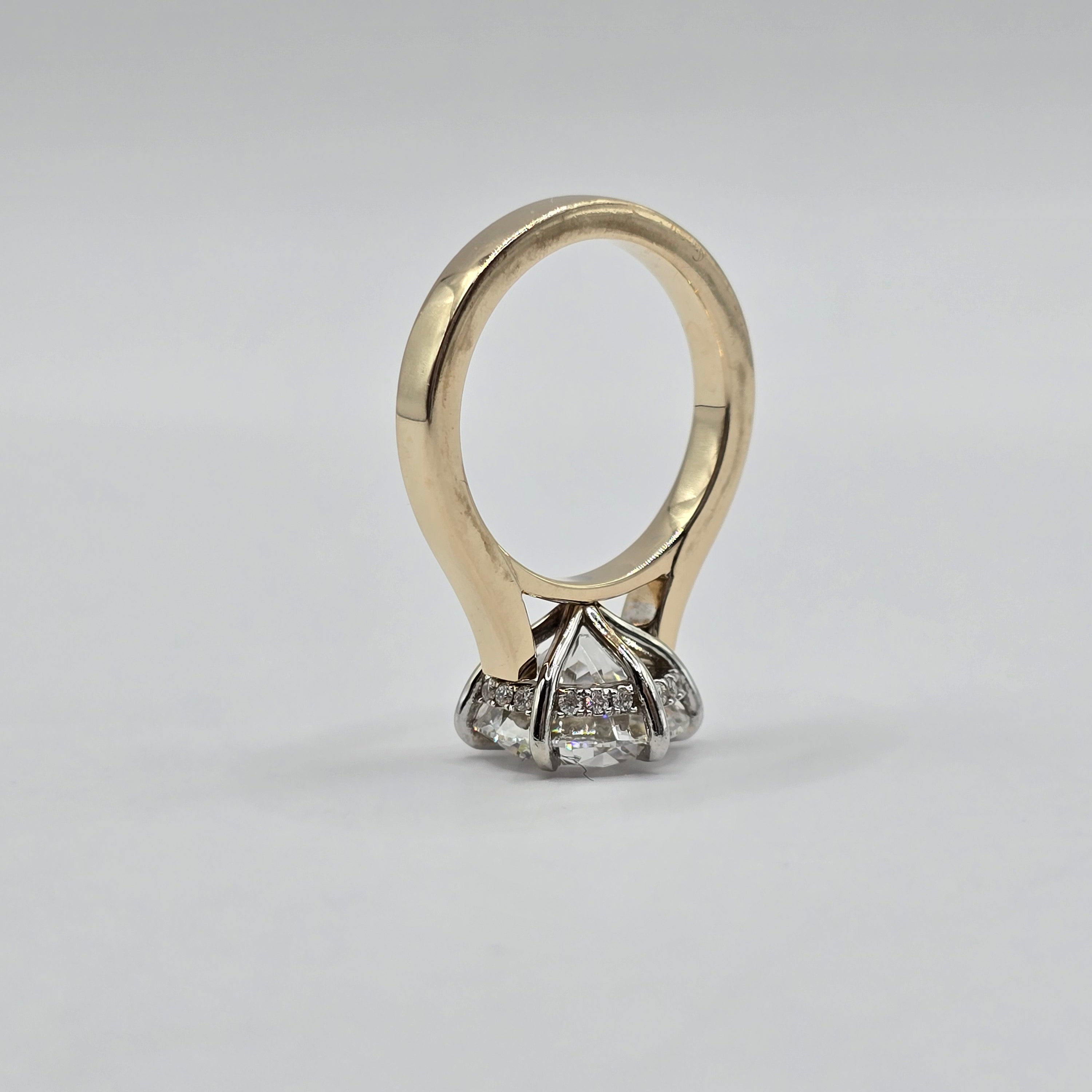 The "Stella" Custom Engagement Ring 10K 3mm Band w/ Hidden Halo (SETTING ONLY)