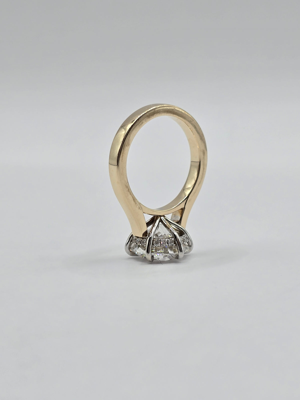 The "Stella" 14K Engagement Ring 6-Prongs and Hidden Halo (SETTING ONLY)
