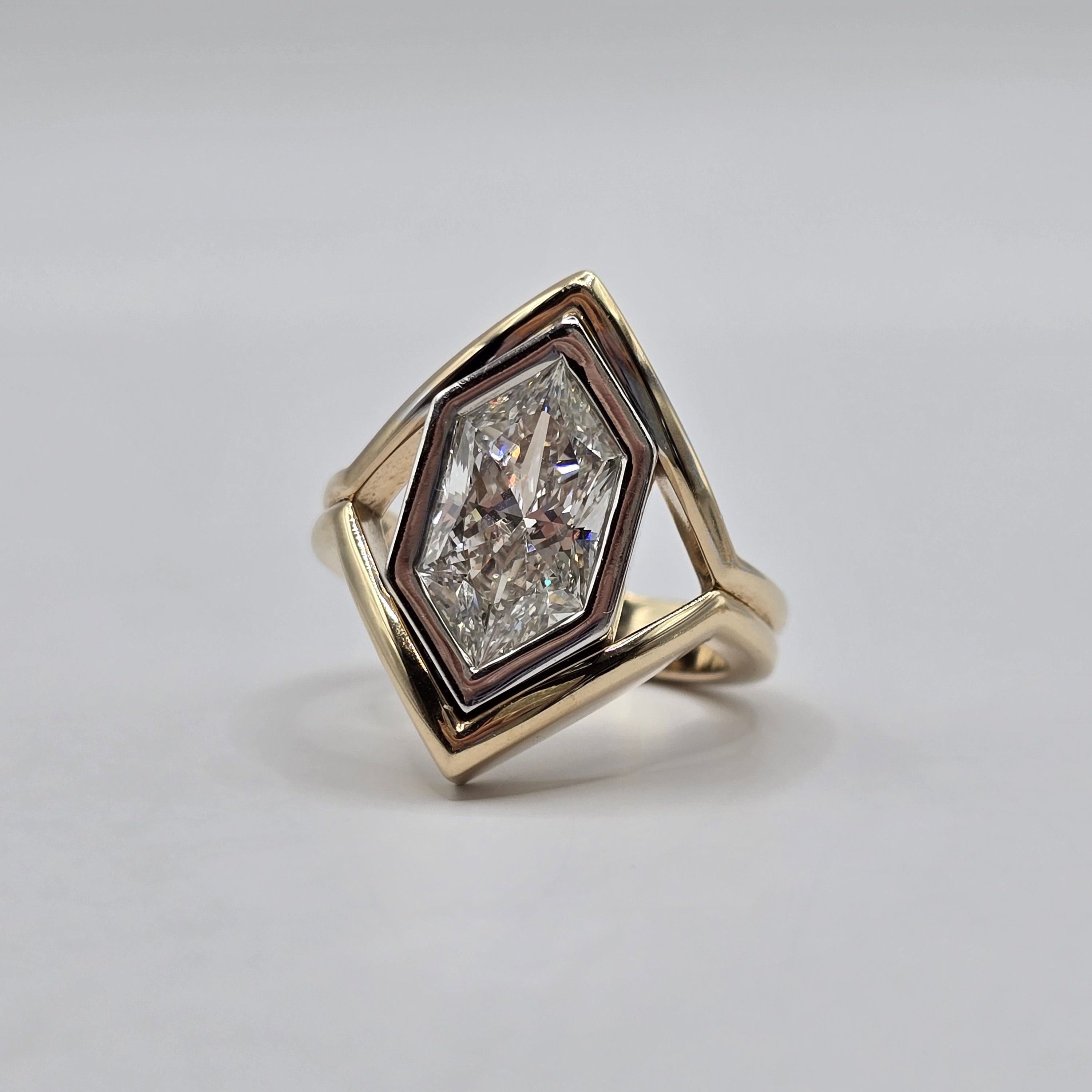 The "Valen" MZ Signature Custom Ring 10K 3 Ct Dutch Marquise Lab Diamond