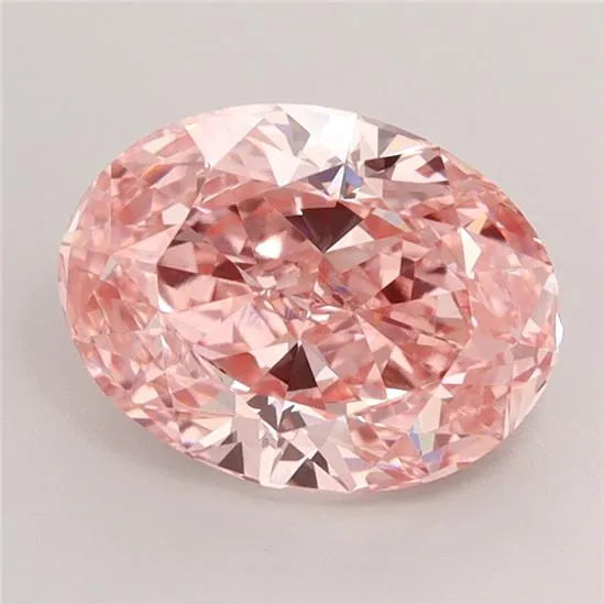 2.27ct Oval Lab Grown Diamond (Colour Fancy Vivid Pink, Clarity VVS2, IGI Certified)