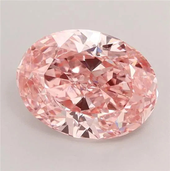 2.27ct Oval Lab Grown Diamond (Colour Fancy Vivid Pink, Clarity VVS2, IGI Certified)