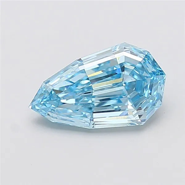 2.33ct Pear Lab Grown Diamond (Colour Fancy Vivid Blue, Clarity VS1, IGI Certified)