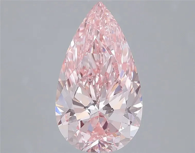 2.51ct Pear Lab Grown Diamond (Colour Fancy Vivid Pink, Clarity VS1, IGI Certified)
