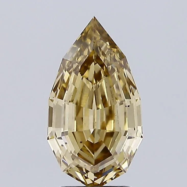 2.91ct Pear Lab Grown Diamond (Colour Fancy Light Yellowish Brown, Clarity VS2, IGI Certified)