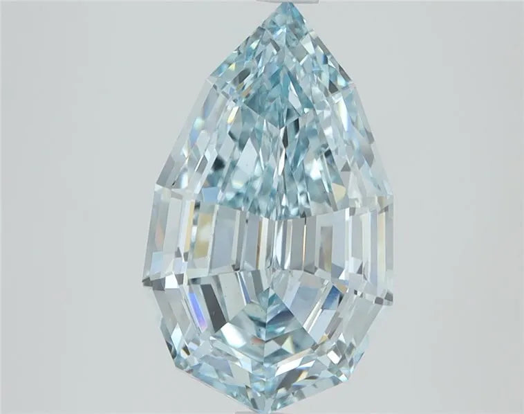 3.25ct Pear Lab Grown Diamond (Colour Fancy Intense Blue, Clarity VS1, IGI Certified)