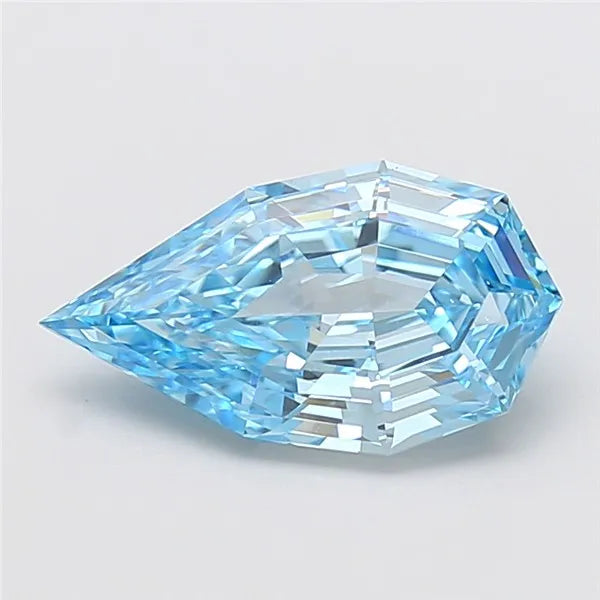 3.35ct Pear Lab Grown Diamond (Colour Fancy Vivid Blue, Clarity VS1, IGI Certified)