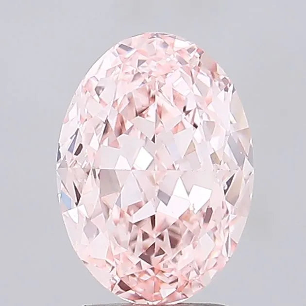 3.40ct Oval Lab Grown Diamond (Colour Fancy Vivid Pink, Clarity VS1, IGI Certified)