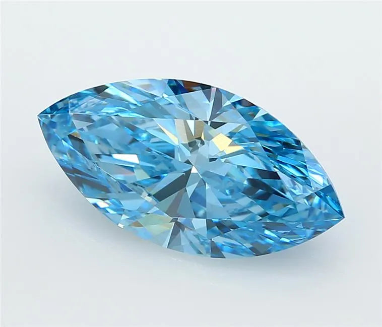 3.50ct Marquise Lab Grown Diamond (Colour Fancy Vivid Blue, Clarity VVS2, IGI Certified)