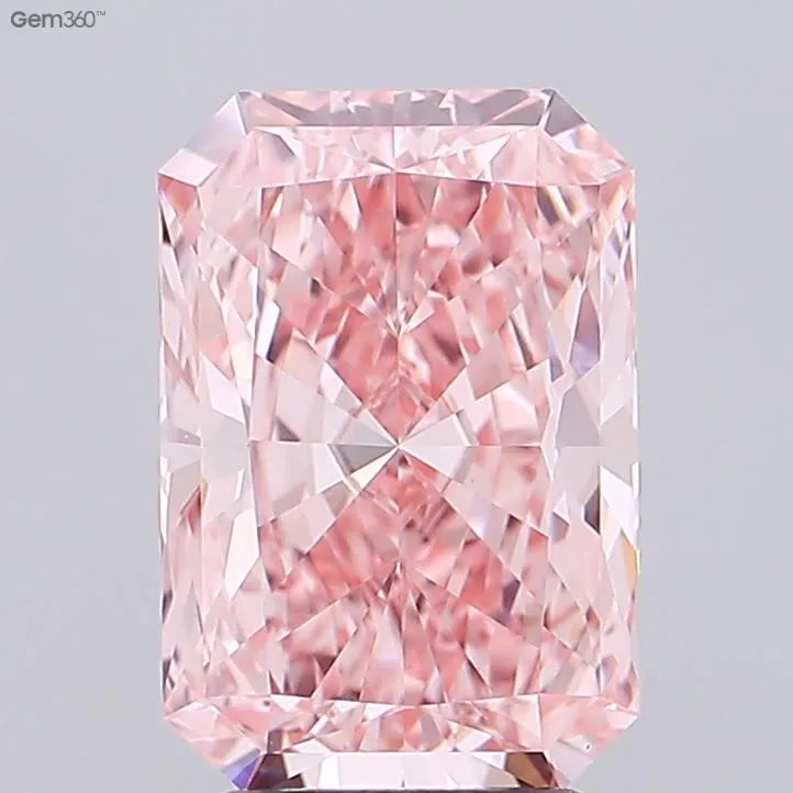 3.59ct Radiant Lab Grown Diamond (Colour Fancy Vivid Pink, Clarity VVS2, IGI Certified)