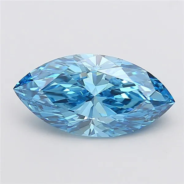 4.06ct Marquise Lab Grown Diamond (Colour Fancy Vivid Blue, Clarity VS1, IGI Certified)