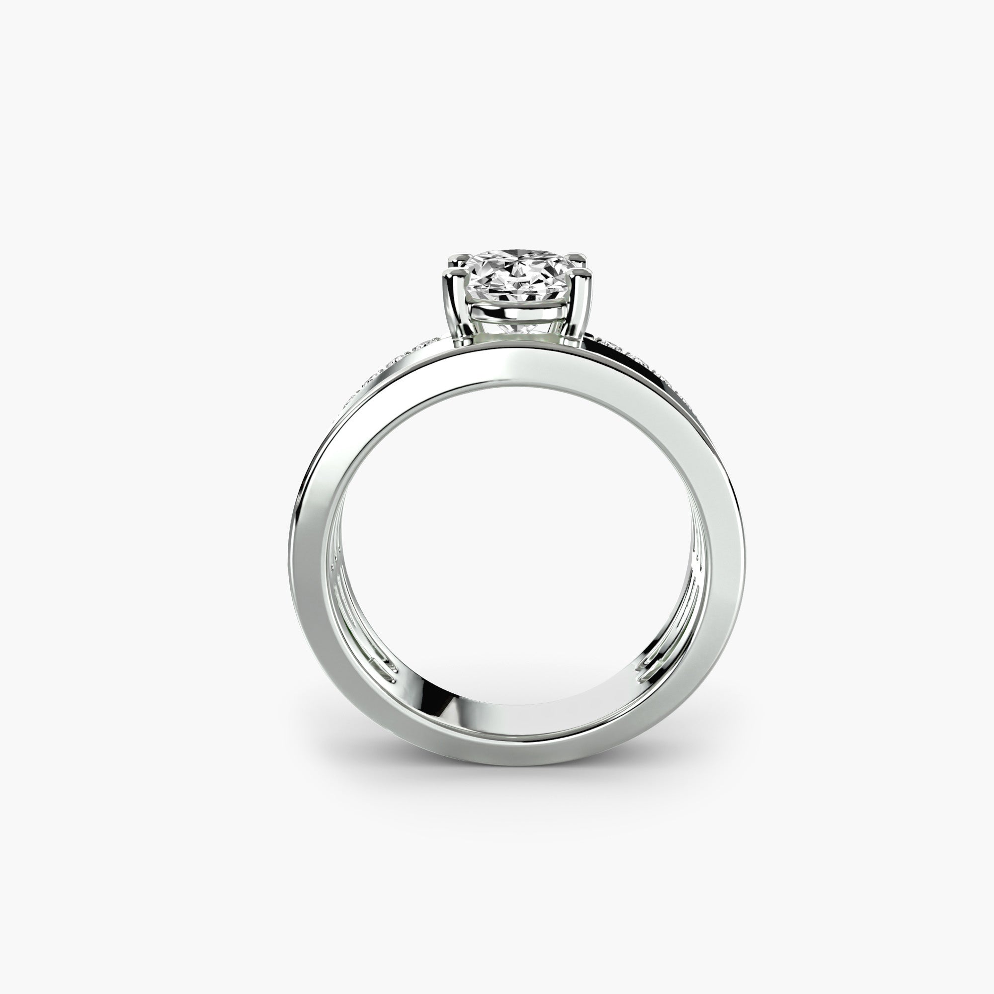 The "Elizabeth" Cigar Band with Pavé Design