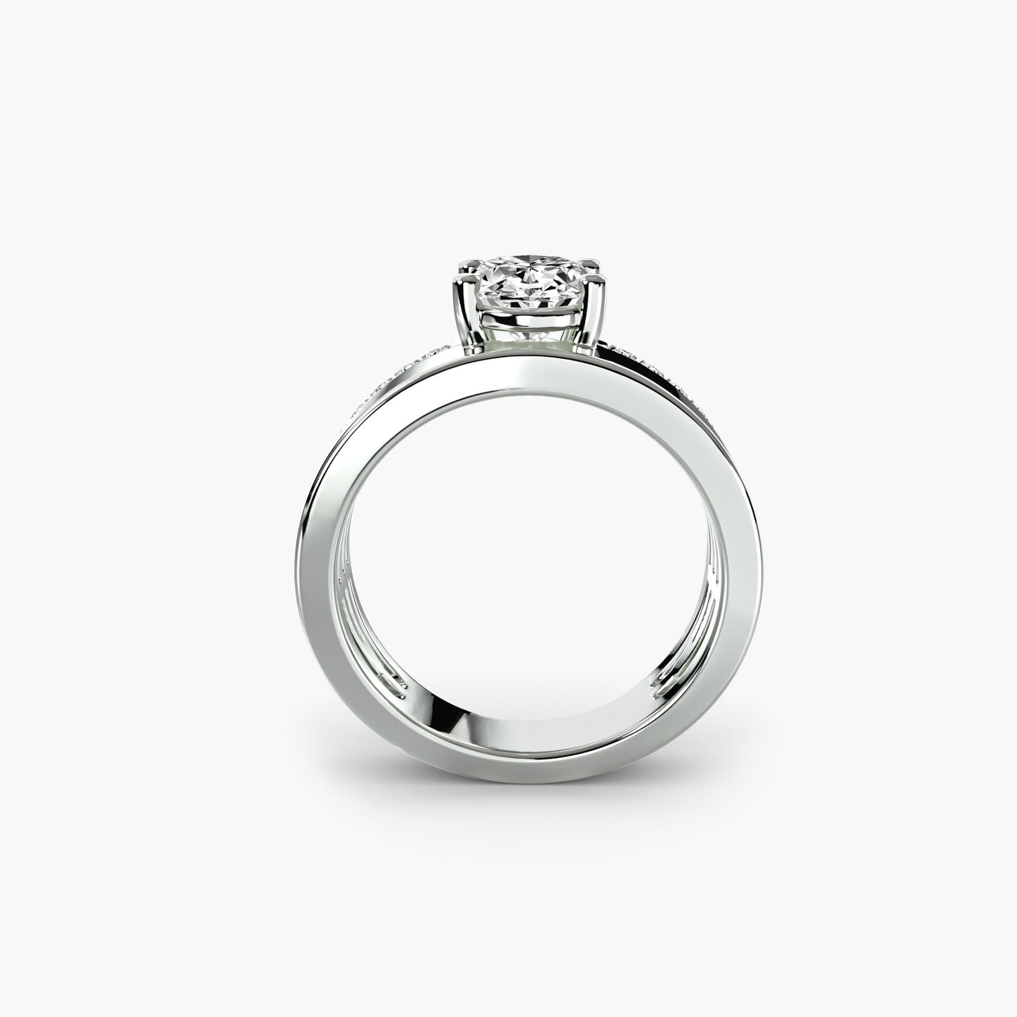 The "Elizabeth" Cigar Band with Pavé Design
