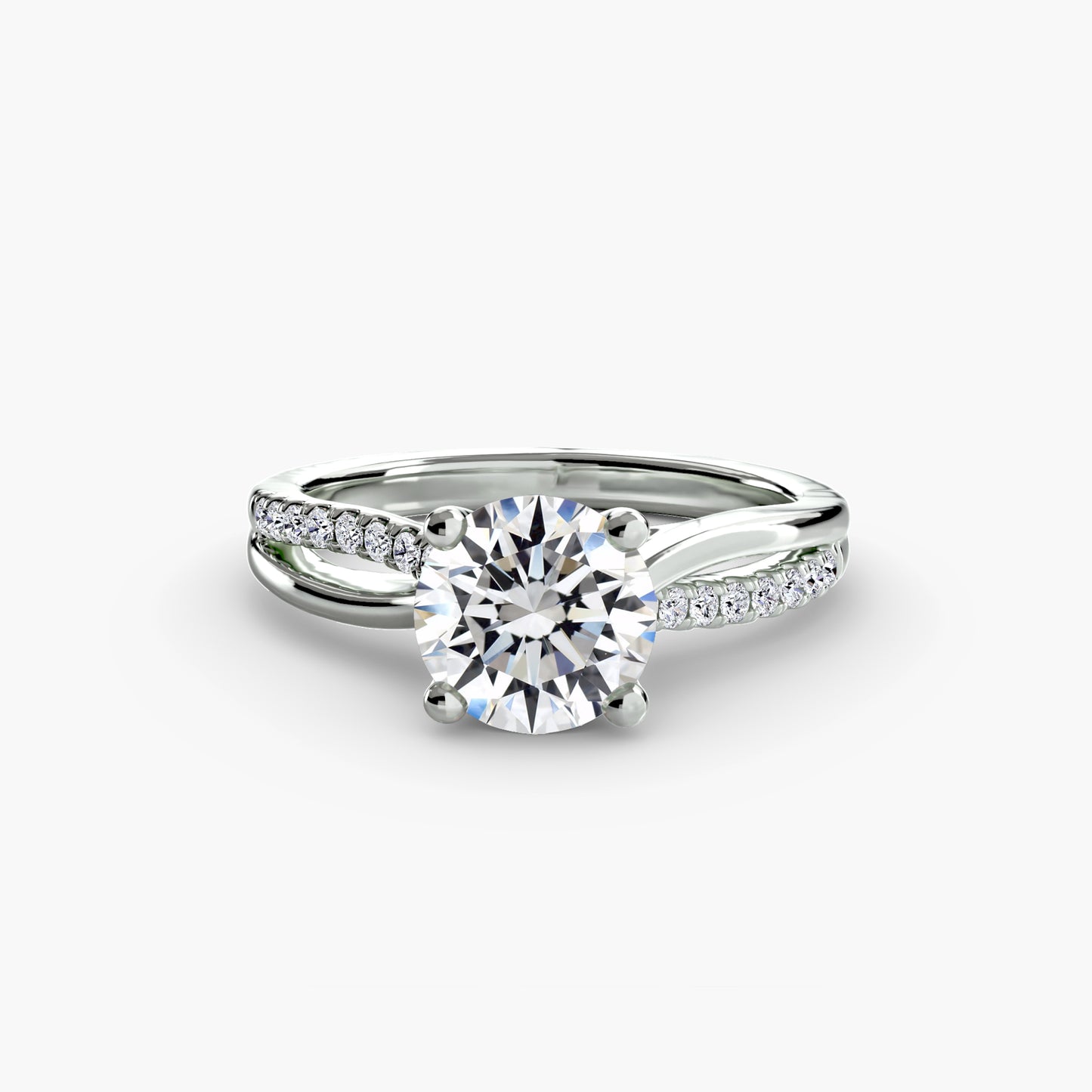 The "Celeste" Split Shank Pavé Solitaire