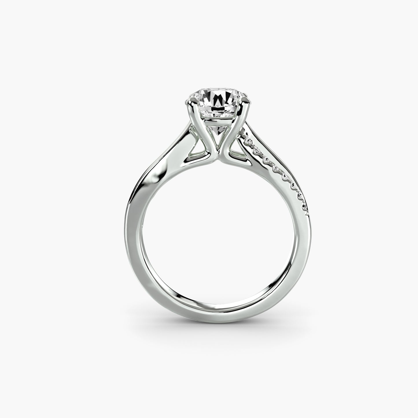 The "Celeste" Split Shank Pavé Solitaire