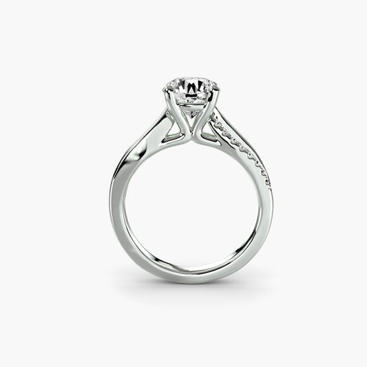 The "Celeste" Split Shank Pavé Solitaire