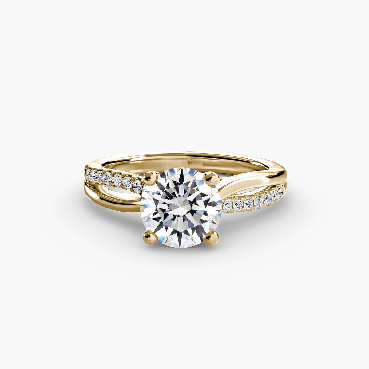 The "Celeste" Split Shank Pavé Solitaire