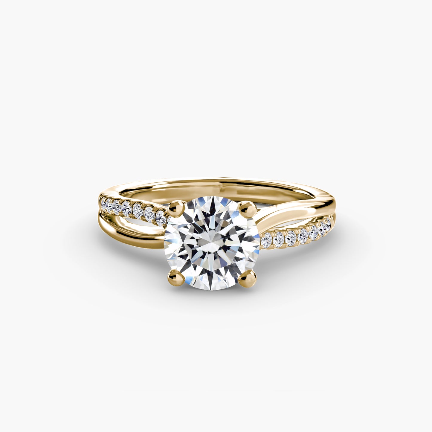 The "Celeste" Split Shank Pavé Solitaire