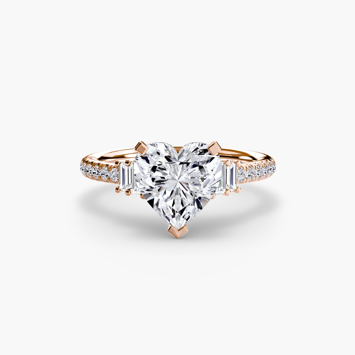 The "Evangeline" Double Baguette and Diamond Accent Ring