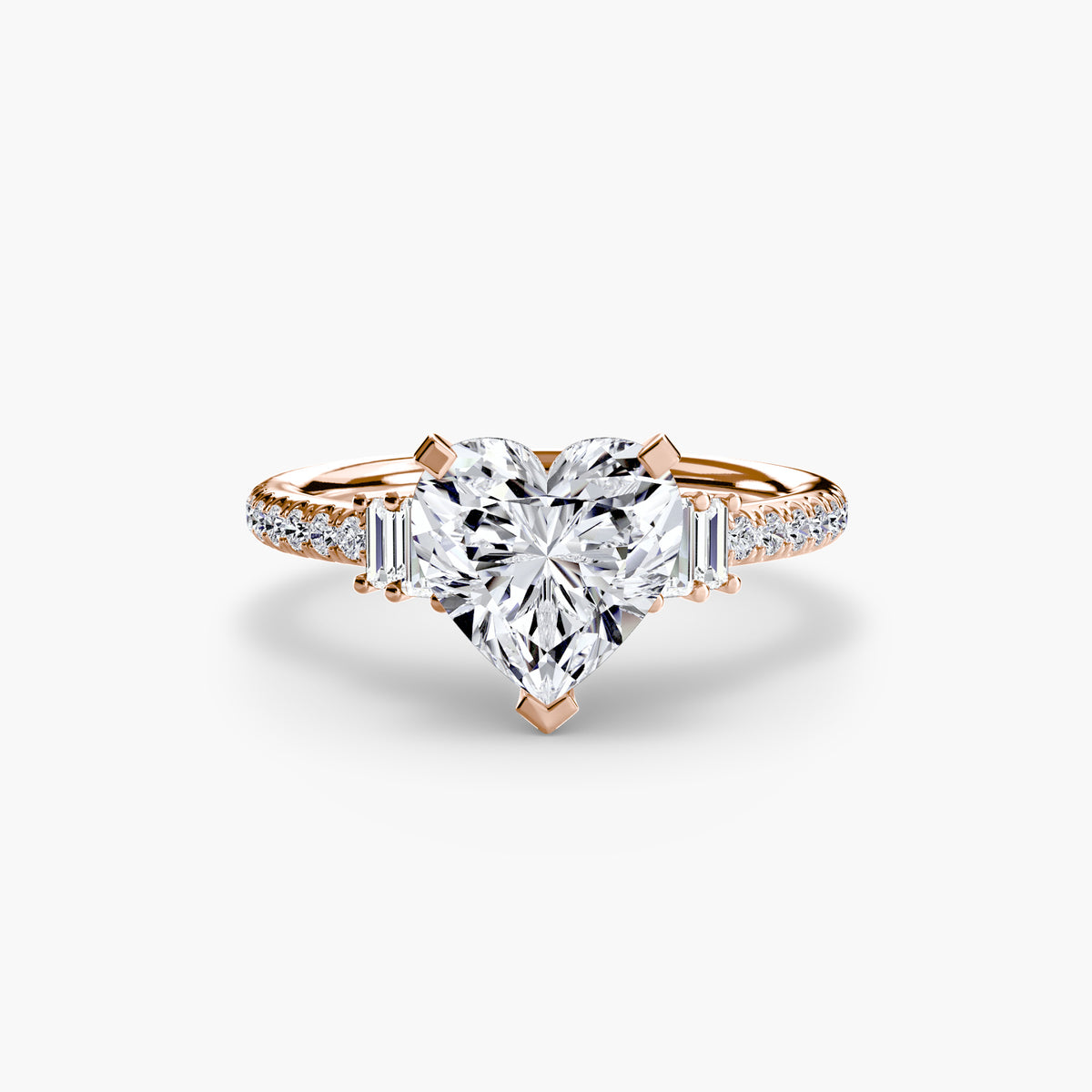 The "Evangeline" Double Baguette and Diamond Accent Ring