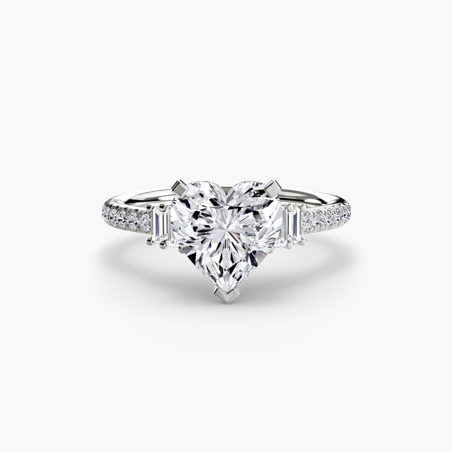 The "Evangeline" Double Baguette and Diamond Accent Ring